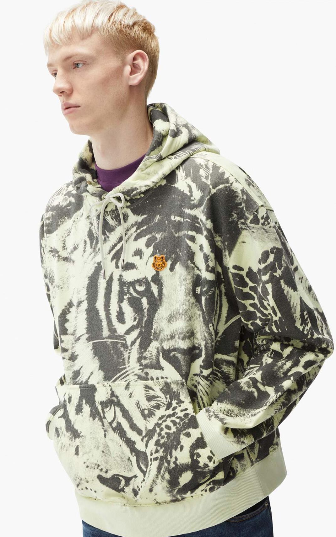 Moletom Kenzo Wildtigers oversize Masculino - Bege | 392EITGQZ